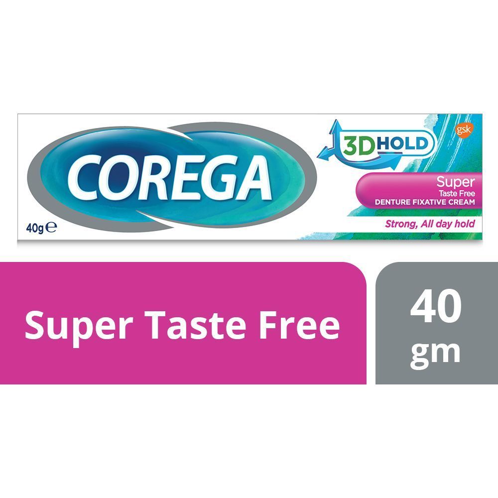 Maar storting Verplaatsing COREGA FIXATIVE SUPER CREAM TASTE FREE 40 GM - Optimum E-Shop - Bait Aldawa  Pharmacy