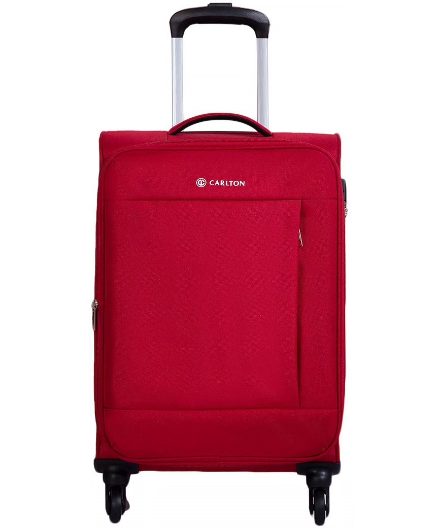 carlton-elante-69cm-4-wheel-soft-top-cabin-luggage-trolley-red